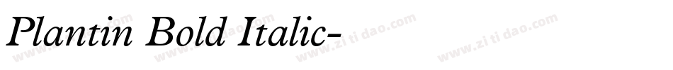 Plantin Bold Italic字体转换